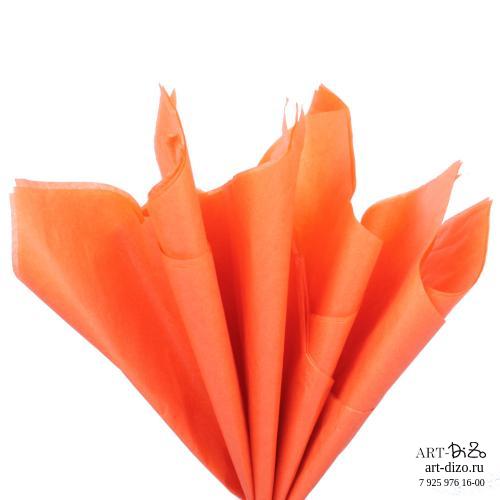 Тишью 76×50 см оранжевая, 100 листов